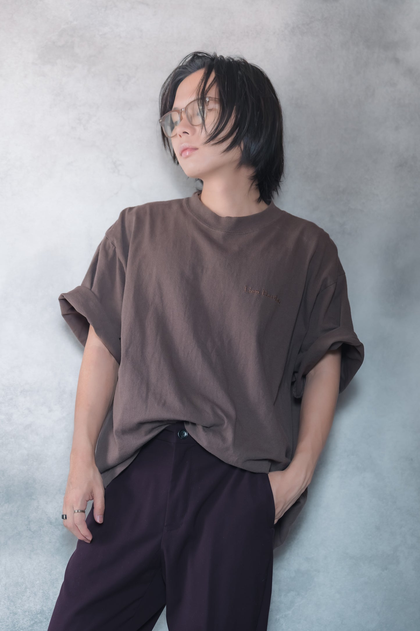 刺繍ロゴ-wide T shirt (unisex)