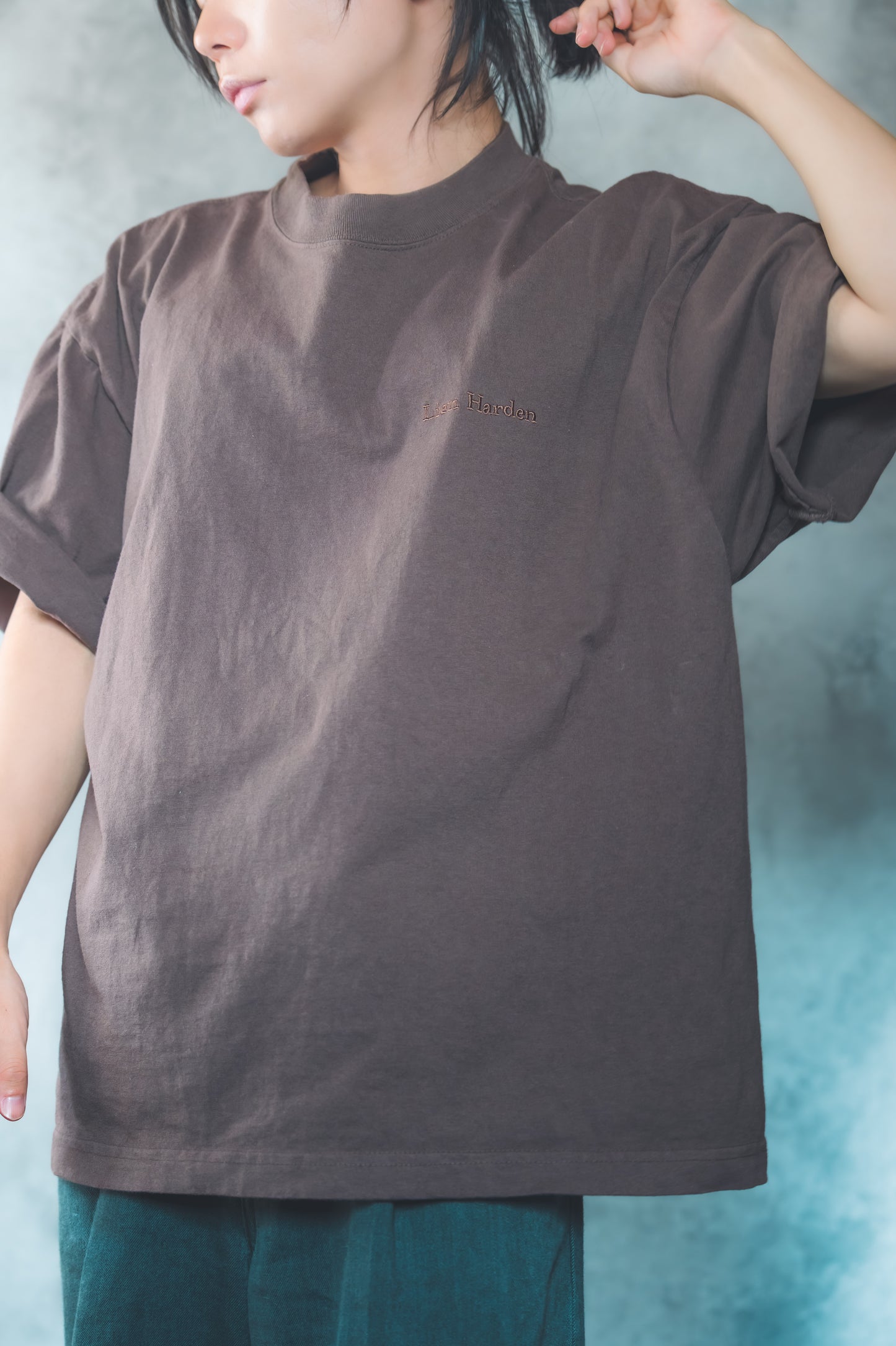 刺繍ロゴ-wide T shirt (unisex)