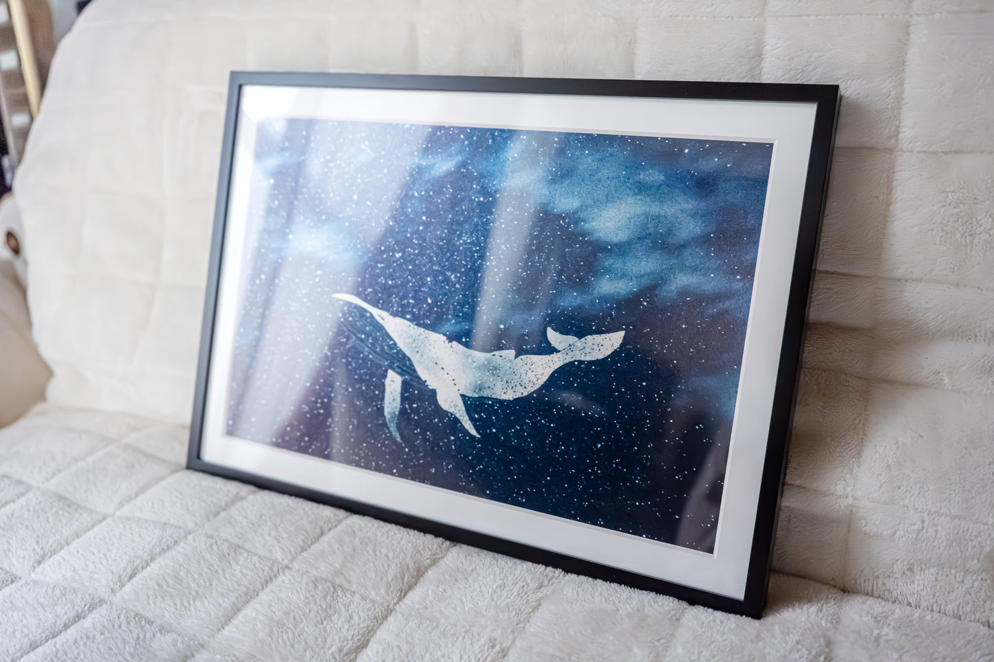 《星影に溶けるクジラ》展示会体験セット｜アルミ額装 + Tシャツ + 詩カード + BOX