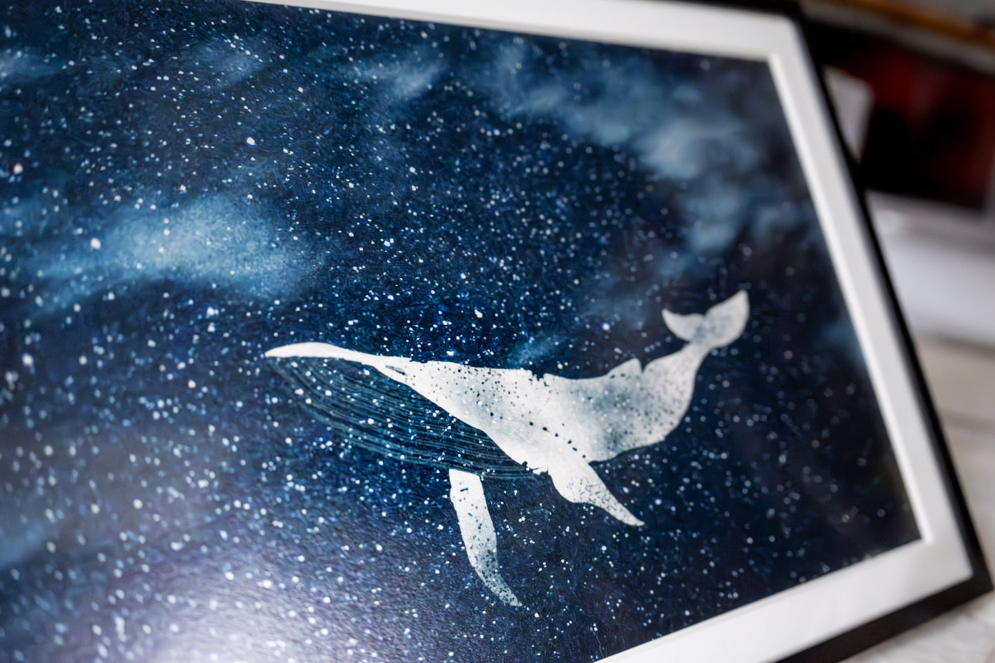 《星影に溶けるクジラ》展示会体験セット｜アルミ額装 + Tシャツ + 詩カード + BOX