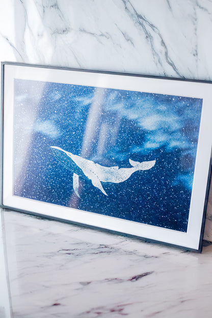 受注販売 : 《星影に溶けるクジラ》Collector's Edition｜ニールセン額装  - 展示体験を（1点限定）