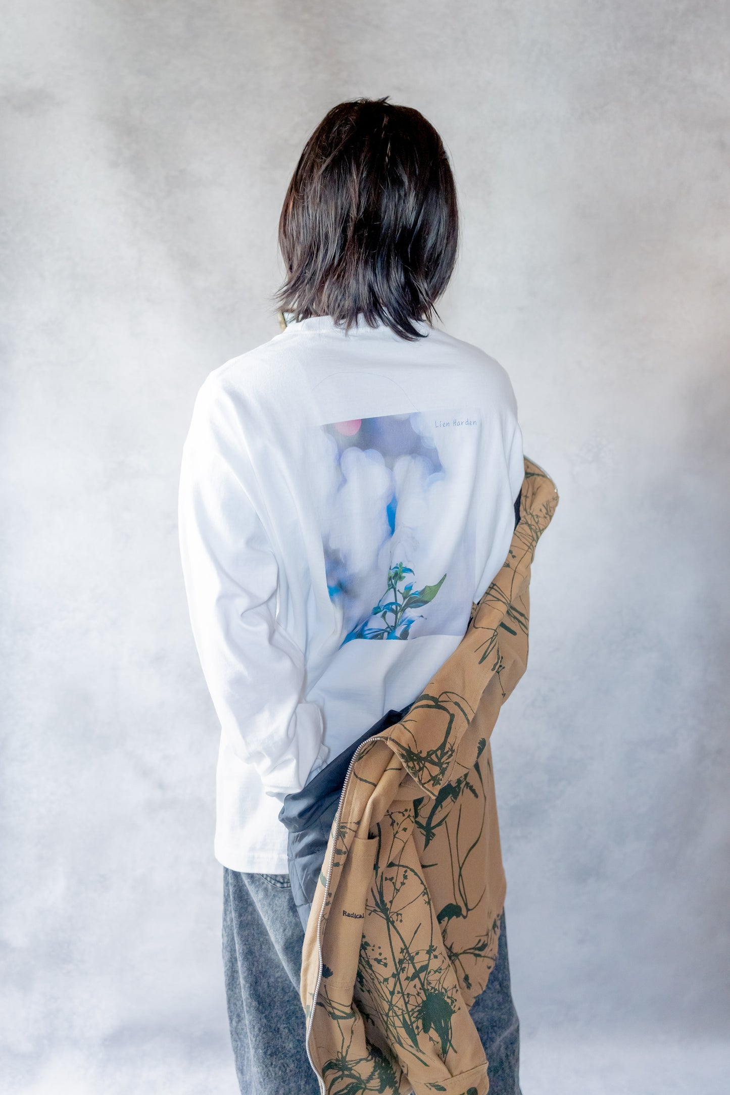 アートロングスリーブTシャツ「一輪の花」