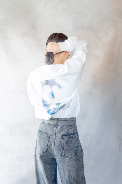 アートロングスリーブTシャツ「一輪の花」